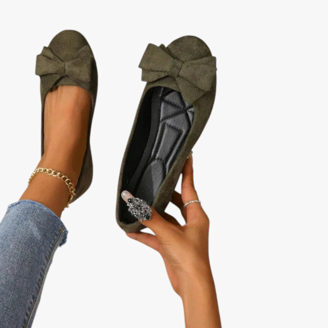 Dame Flade Ballerina Sko med Slip-on og Svangstøtte