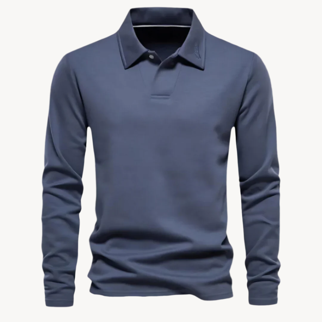 Elegantti miesten puuvillainen polo-paita korkealaatuiseen mukavuuteen