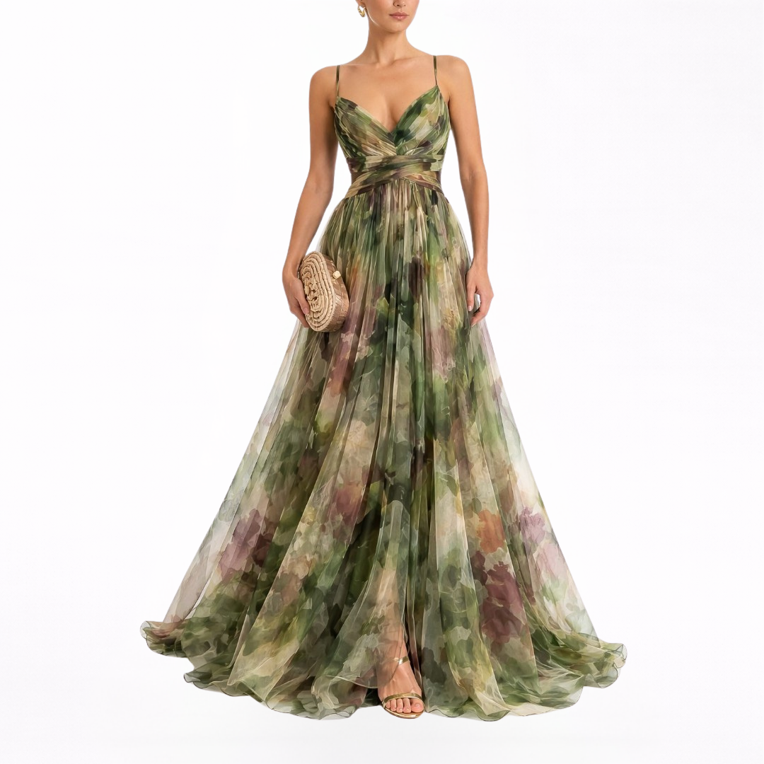 Giselle | Lumoava Maxi-mekko Kukkapainatuksella