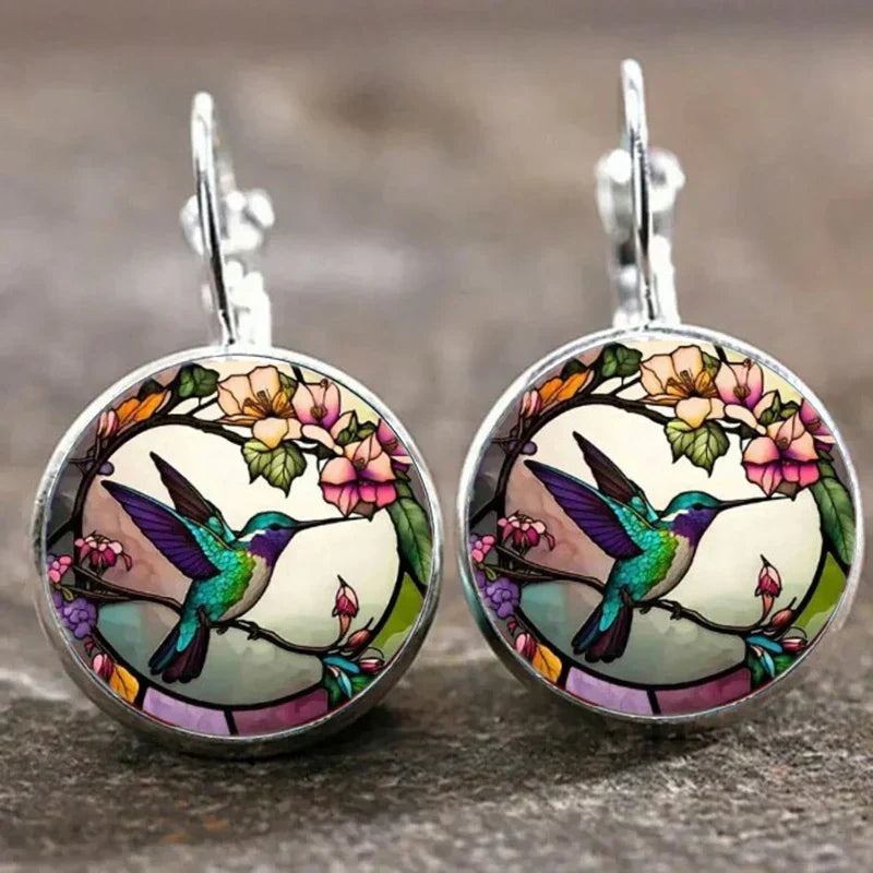 Salainen puutarha kolibri-korvakorut