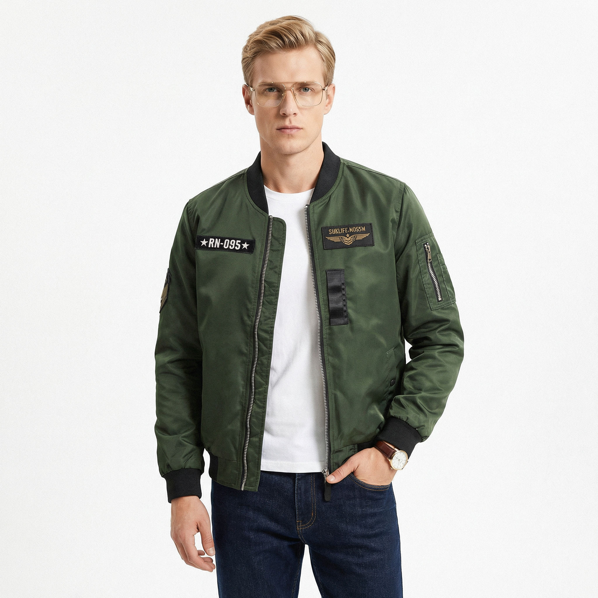 Tyylikäs miesten bomber-takki