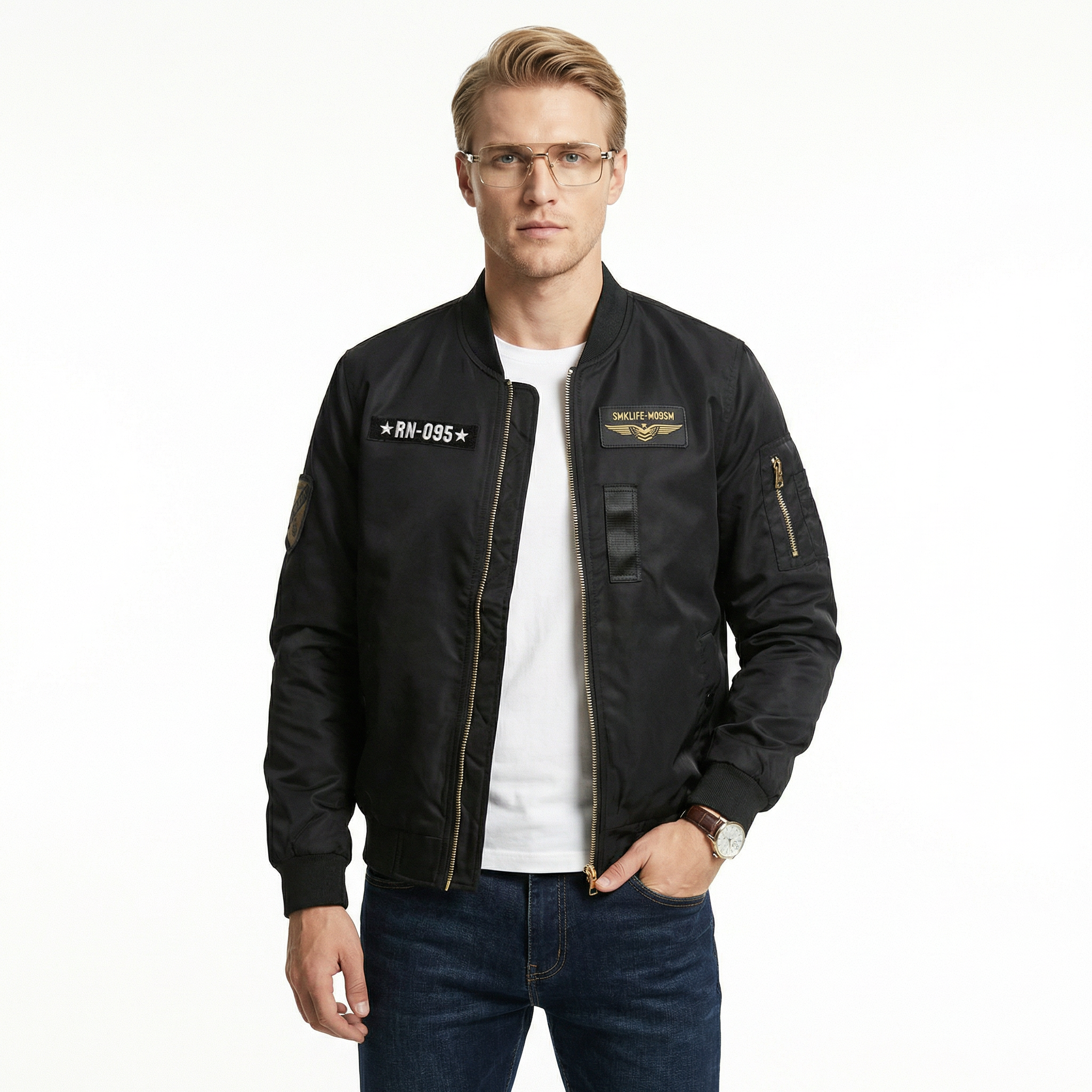 Tyylikäs miesten bomber-takki