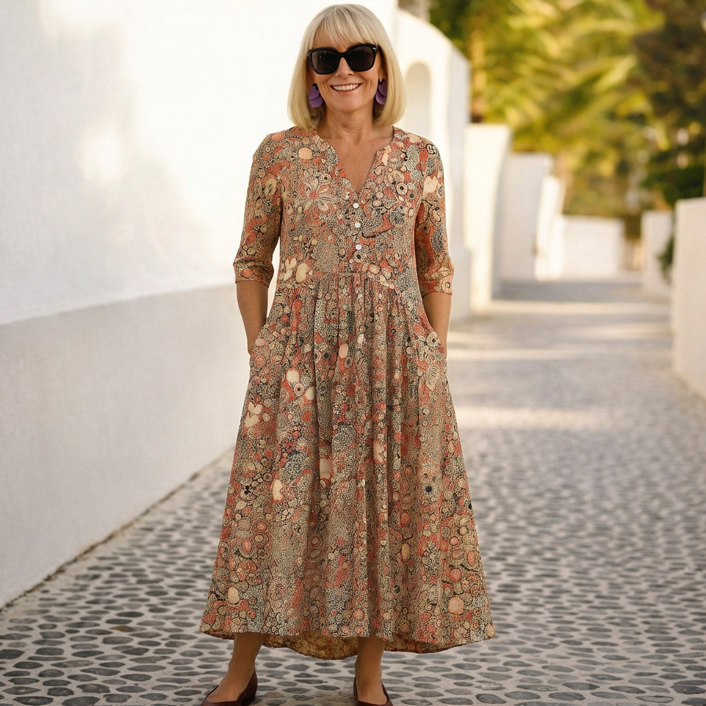 Olivia | Elegantti V-leikkausmekko