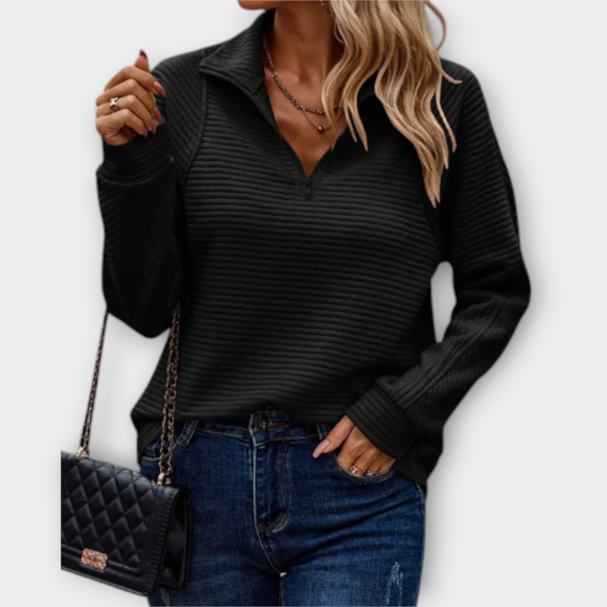Vilja - Vetoketjullinen neuletakki