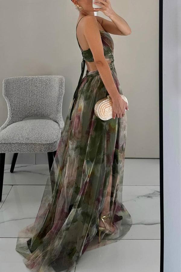 Giselle | Lumoava Maxi-mekko Kukkapainatuksella