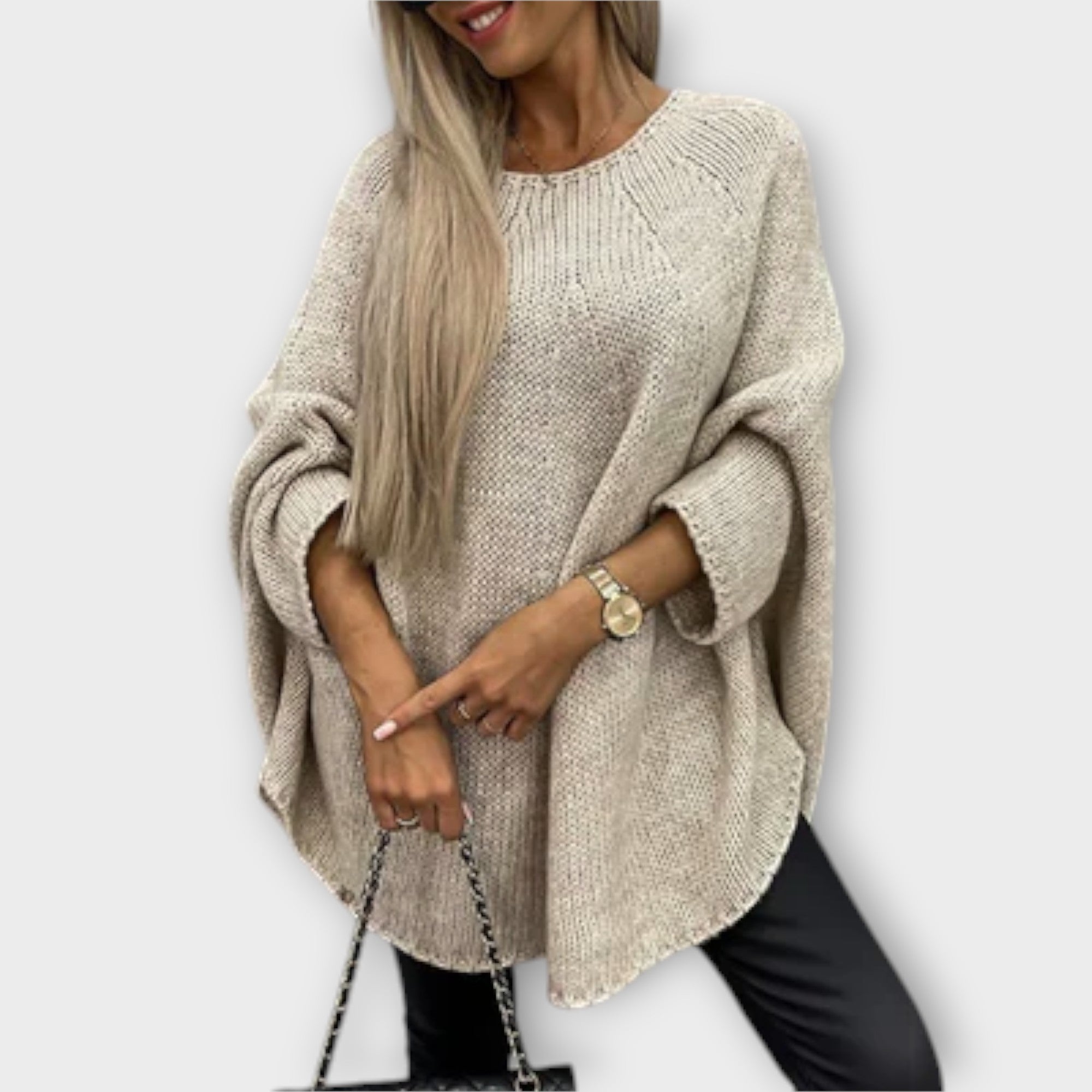 Isabelle - Tyylikäs naisten neulepaita round neck