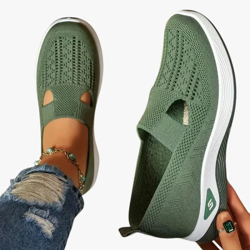 Dame Slip-on Løbesko med Svangstøtte og Lukkede Detaljer
