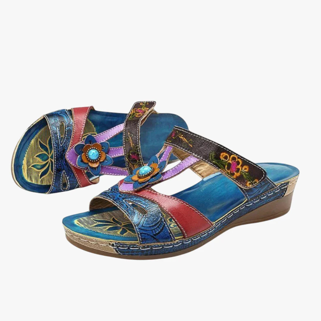 Dame Plateau Sandaler med Kilehæl og Perler