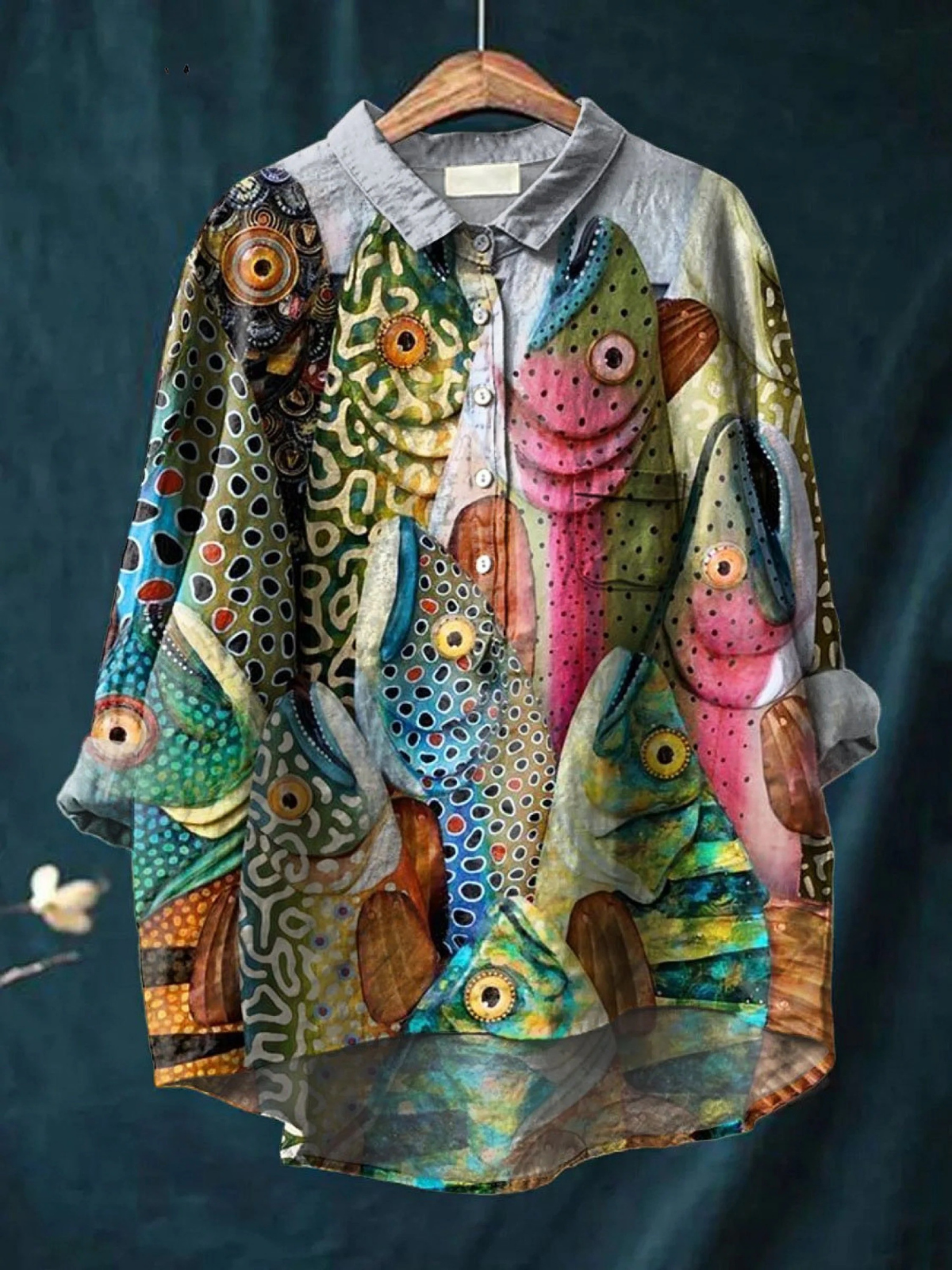 Esme | Vintage Hauska Kala Taidepainatus Rentoshirt