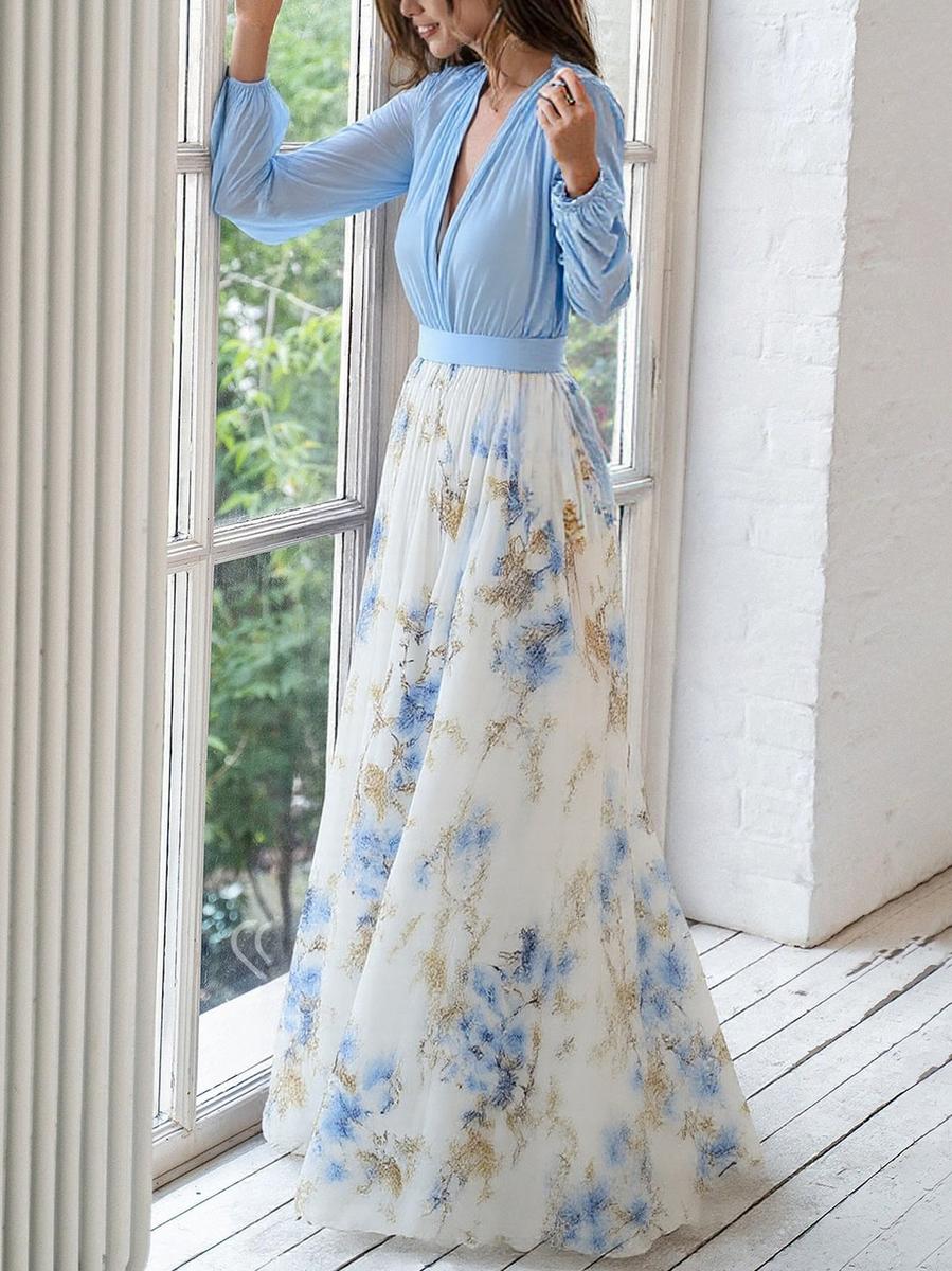 Maxi Kukallinen Mekko Pénélope | Ikimuistoinen Eleganssi Maison Claire ja Sylvie