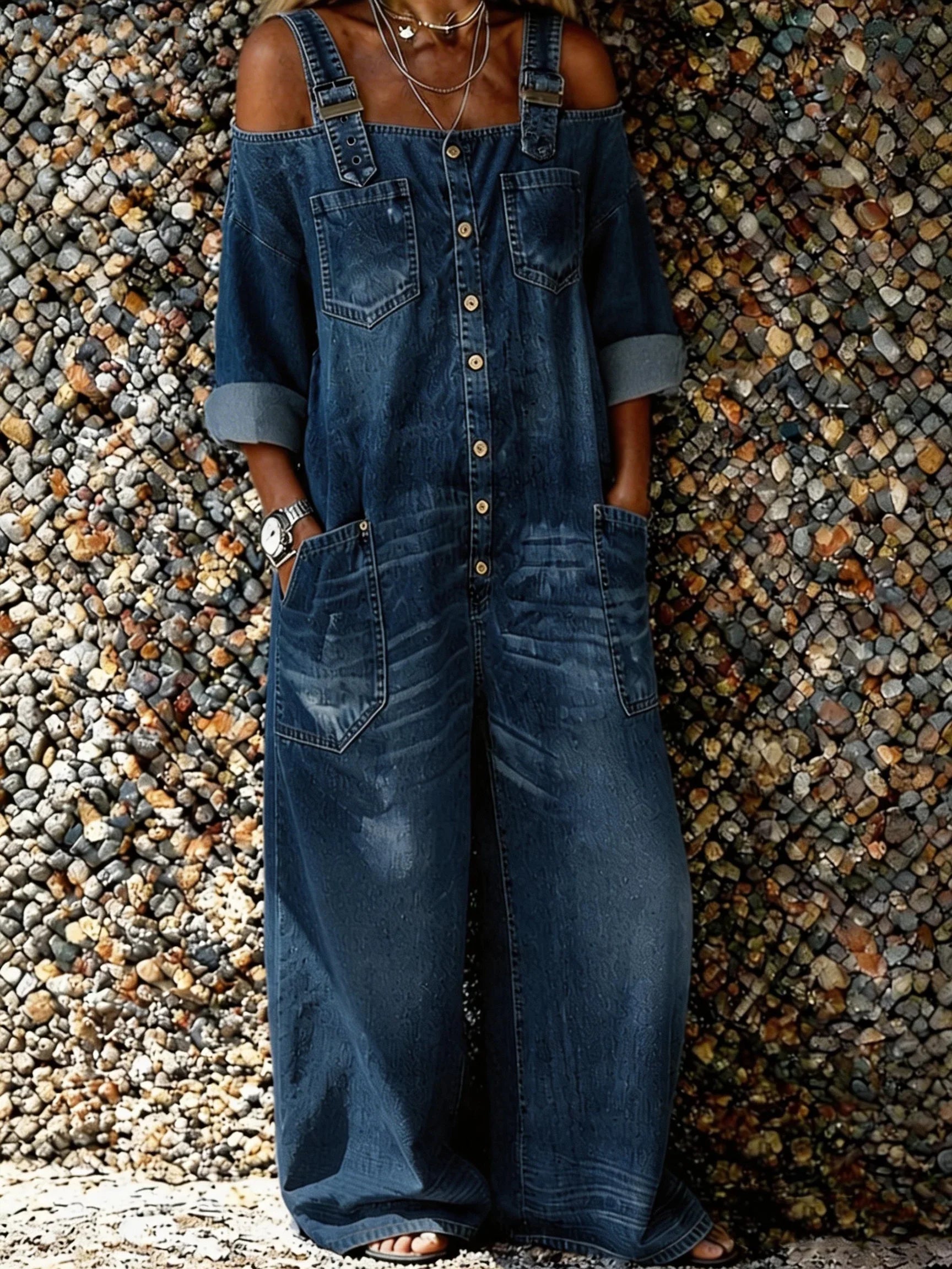 Bo | Denim Ylihaalari Olkaremmeillä