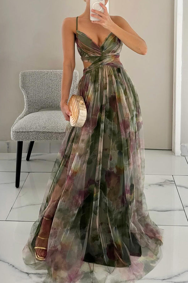 Giselle | Lumoava Maxi-mekko Kukkapainatuksella