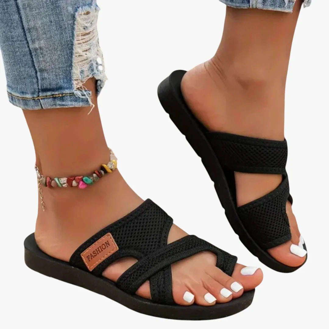 Dame Afslappede Sandaler med Plateau og Rem