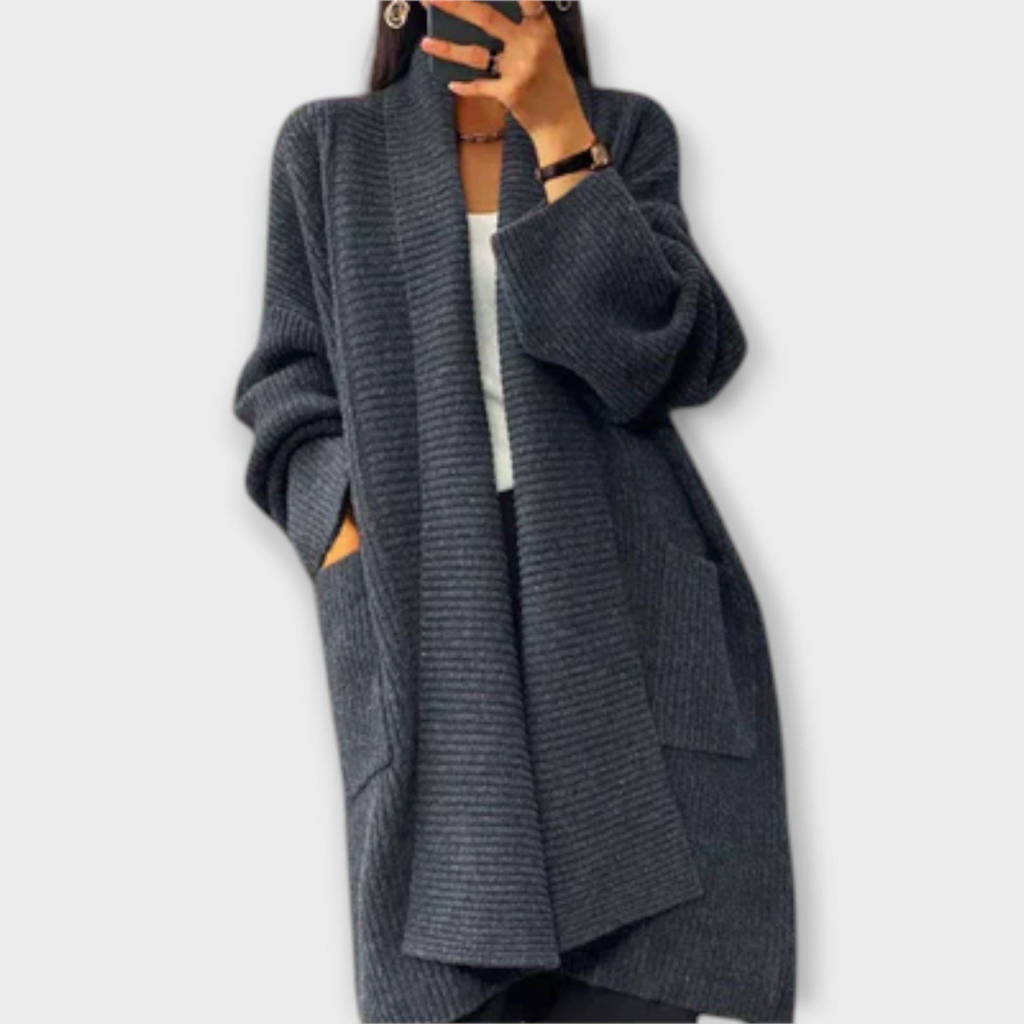 Euphemia - Pitkä neulecardigan
