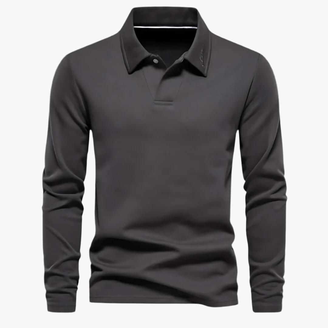 Elegantti miesten puuvillainen polo-paita korkealaatuiseen mukavuuteen