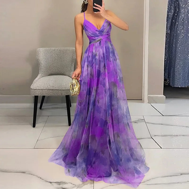 Giselle | Lumoava Maxi-mekko Kukkapainatuksella