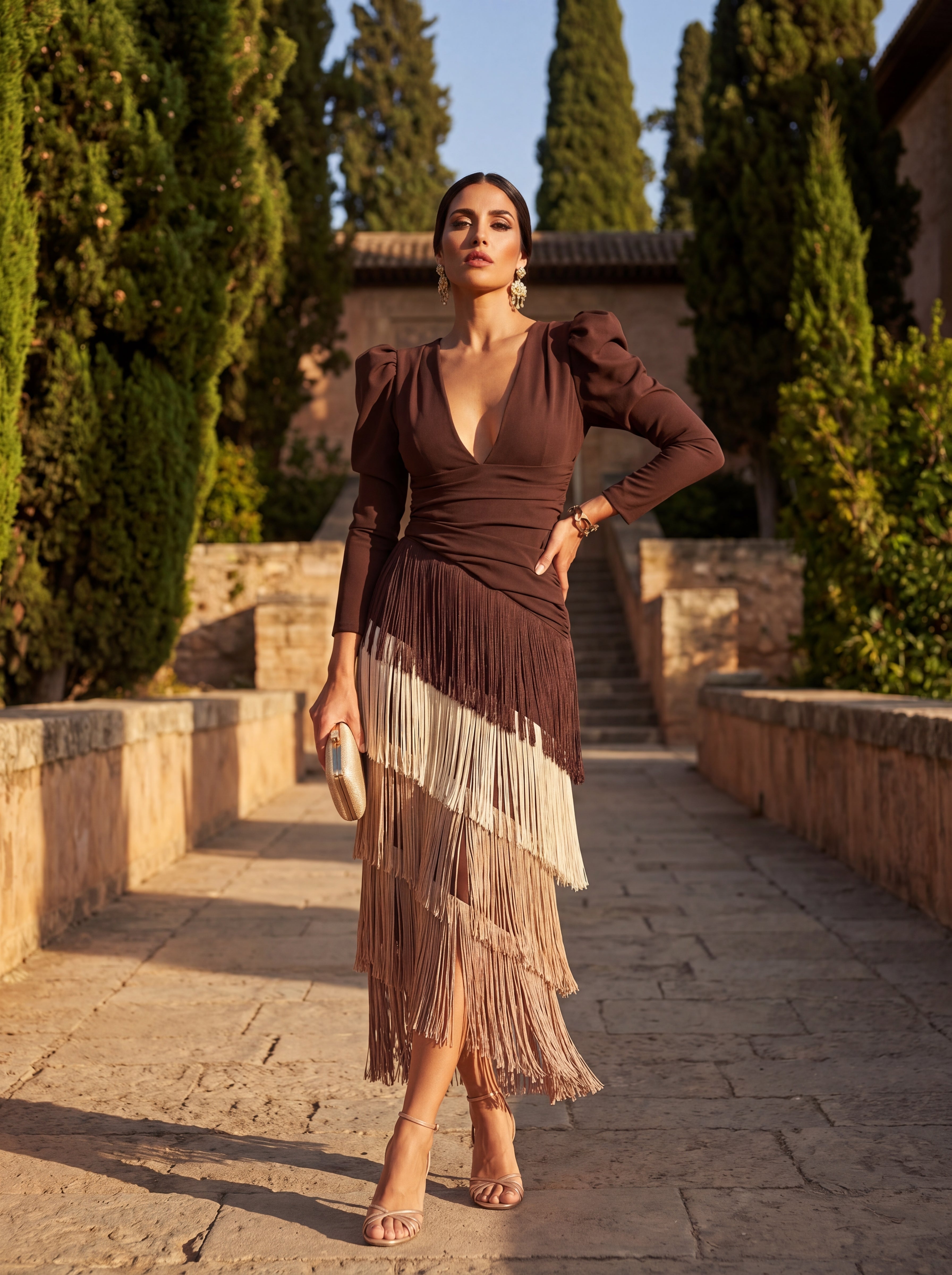 Elegantti Helma Frangeilla - Maison Claire ja Sylvie