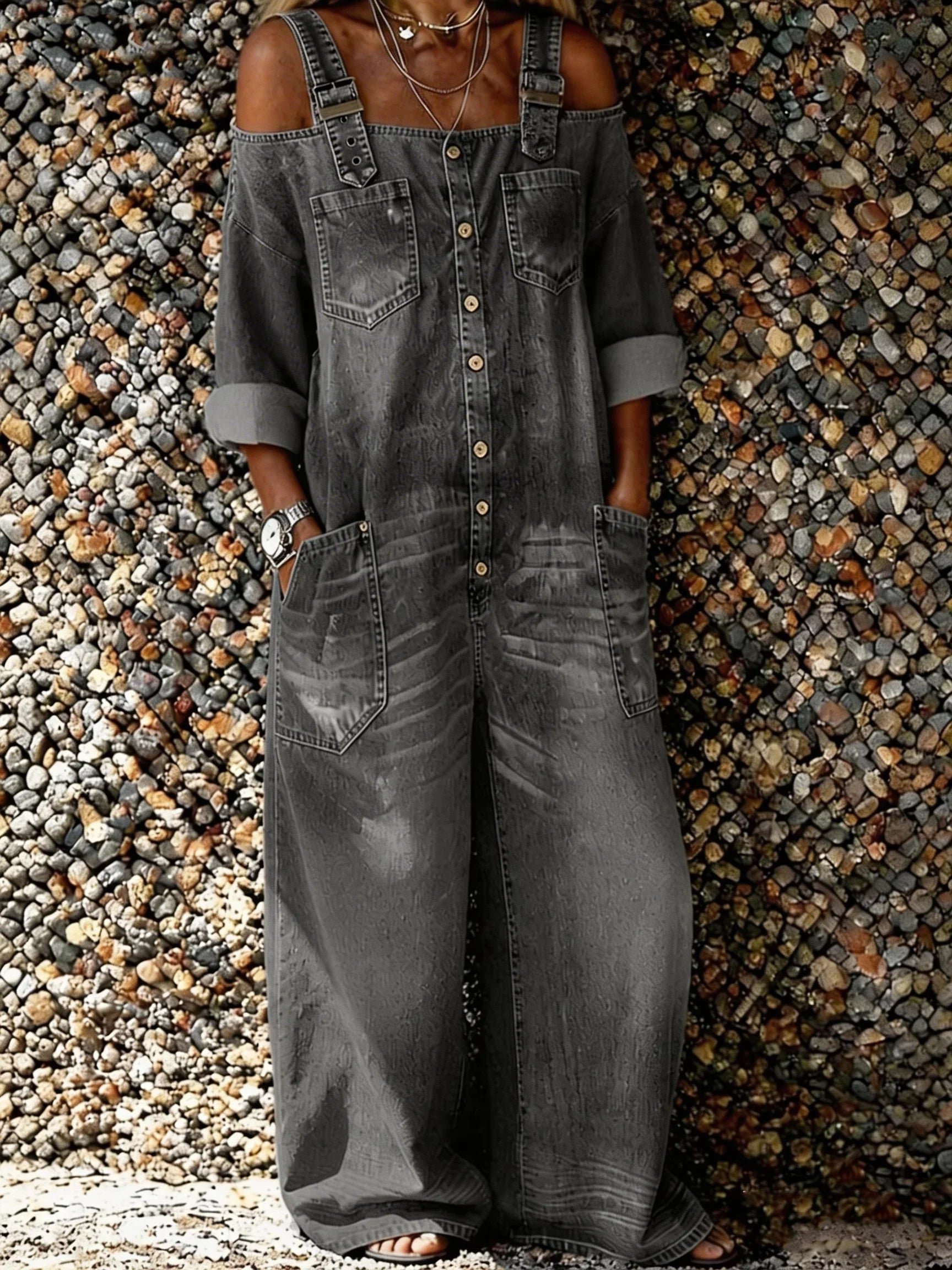 Bo | Denim Ylihaalari Olkaremmeillä