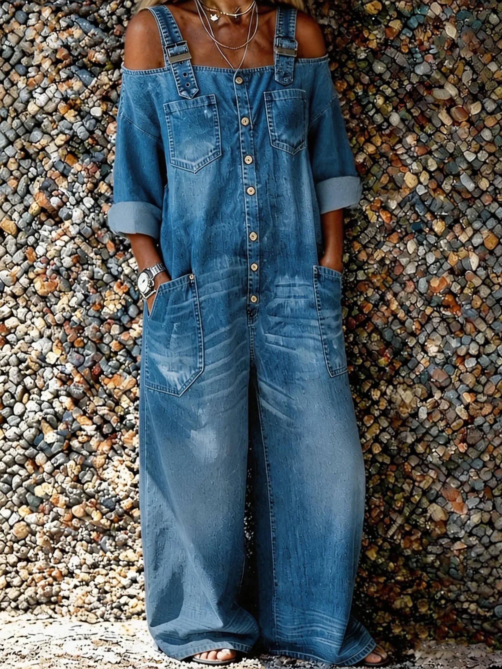 Bo | Denim Ylihaalari Olkaremmeillä