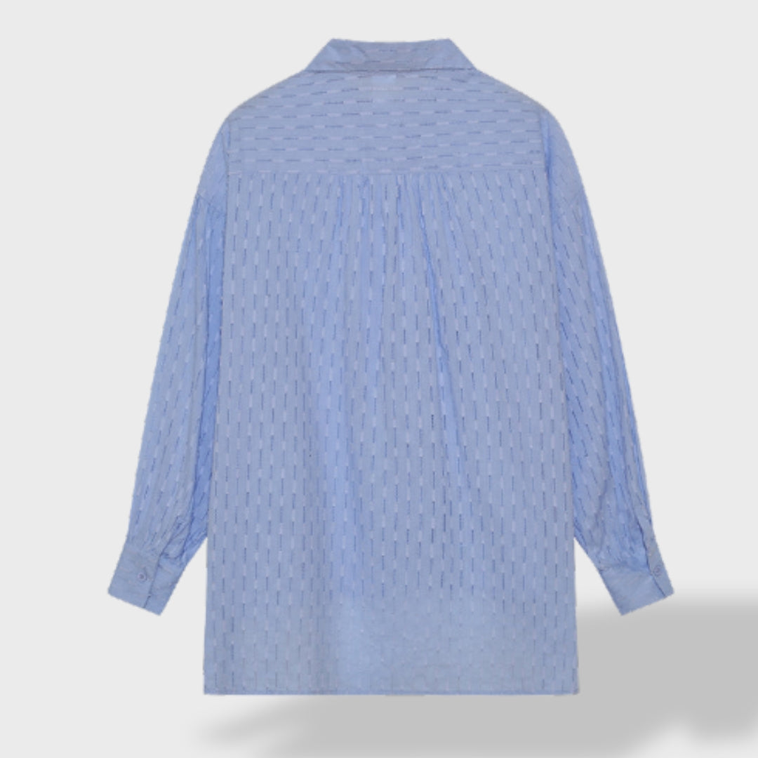 Maud | Tyylikäs paita- ja shorttiasetti pellava-piknik puuvillasta