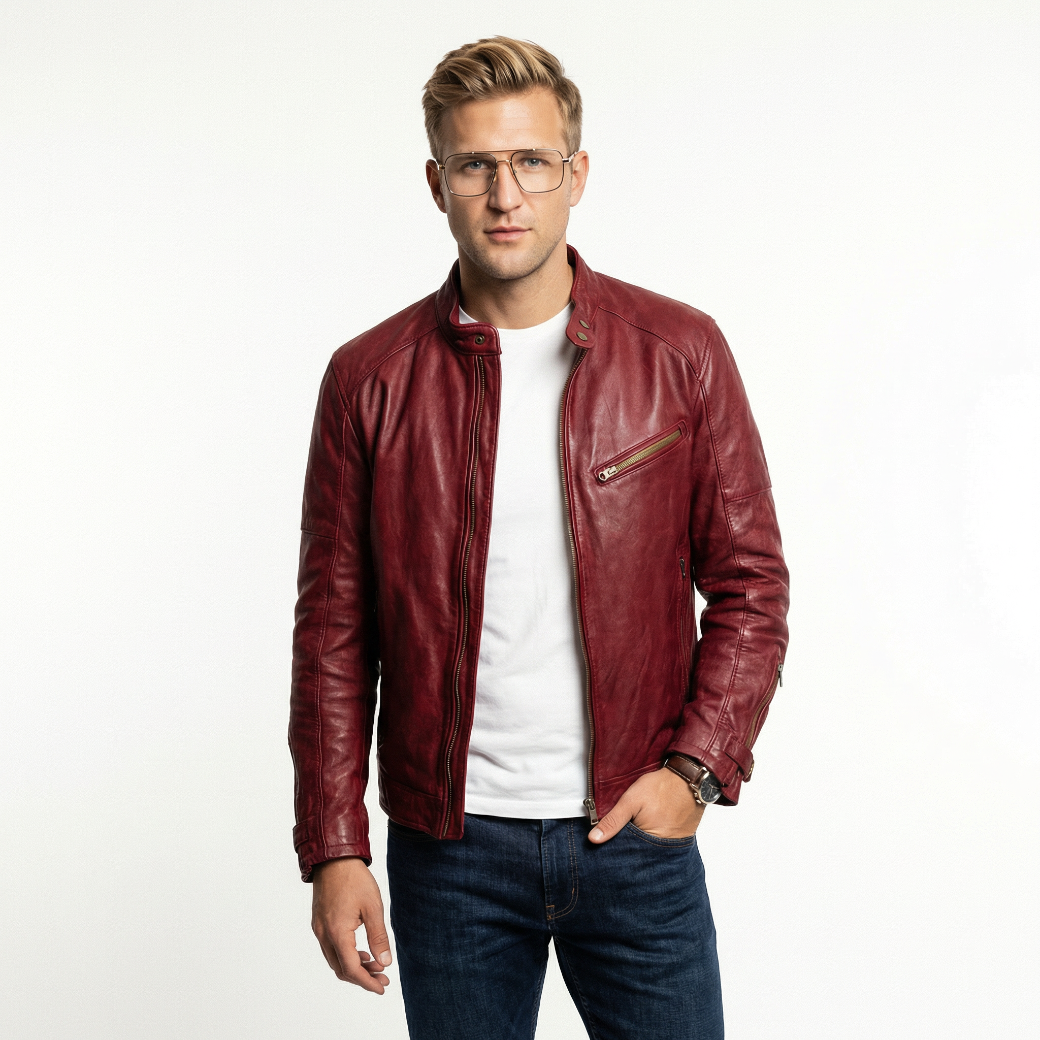 Alex | Miehesten Nahkatakki